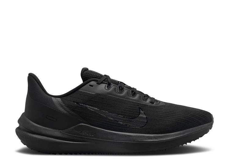 【 NIKE AIR WINFLO 9 \u0027BLACK DARK SMOKE GREY\u0027 / BLACK DARK SMOKE GREY 】 黒いこと 黒いこと 薄墨色 薄墨色 スニーカー メンズ ナイキ スニーカー-メンズ靴-靴