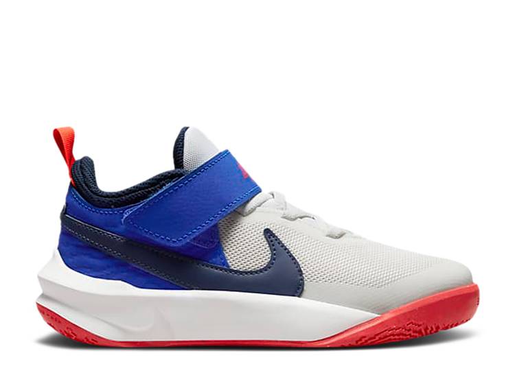 【 NIKE TEAM HUSTLE D10 PS WHITE GAME ROYAL / SUMMIT WHITE GAME ROYAL BRIGHT 】 チーム ゲーム 白色 ホワイト ゲームロイヤル 青 ブルー ブルー ジュニア キッズ ベビー マタニティ スニーカー ナイキ