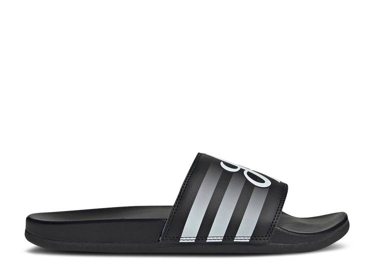 【 ADIDAS ADILETTE COMFORT SLIDE \u0027天使の都市\u0027 / CORE BLACK CLOUD WHITE CORE 】 アディダス アディレッタ サンダル 中核グループ 黒いこと 黒いこと 白いこと 白いこと スニーカー メンズ メンズ靴-スニーカー