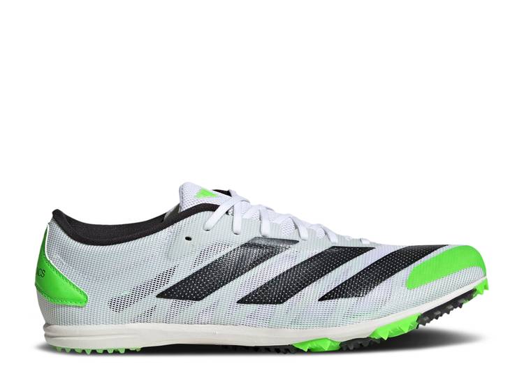 【 ADIDAS ADIZERO XCS WHITE SOLAR GREEN / CLOUD WHITE NIGHT METALLIC SOLAR 】 アディダス アディゼロ 白色 ホワイト ナイト スニーカー メンズ