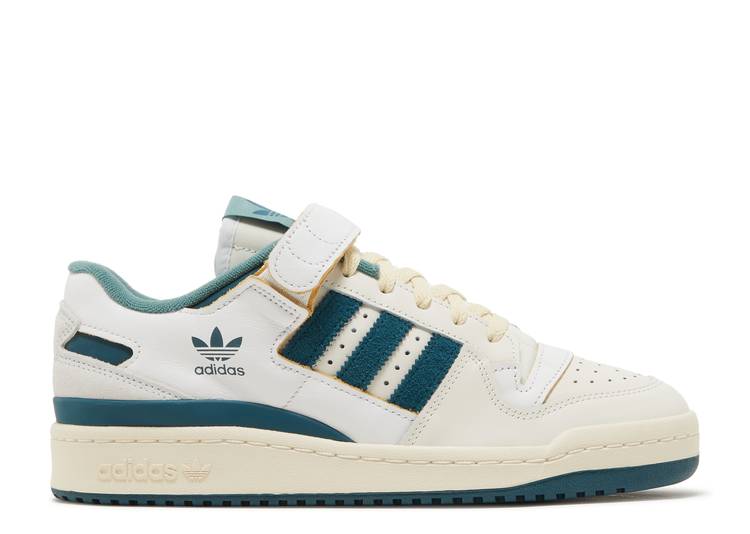 【 ADIDAS FORUM 84 LOW 'WHITE WILD TEAL' / OFF WHITE WILD TEAL CREAM WHITE 】 アディダス フォーラム ワイルド 白色 ホワイト クリーム スニーカー メンズ