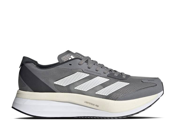 【 ADIDAS ADIZERO BOSTON 11 'GREY ZERO METALLIC' / GREY THREE ZERO METALLIC CARBON 】 アディダス アディゼロ ボストン ゼロ 灰色 グレー カーボン スニーカー メンズ
