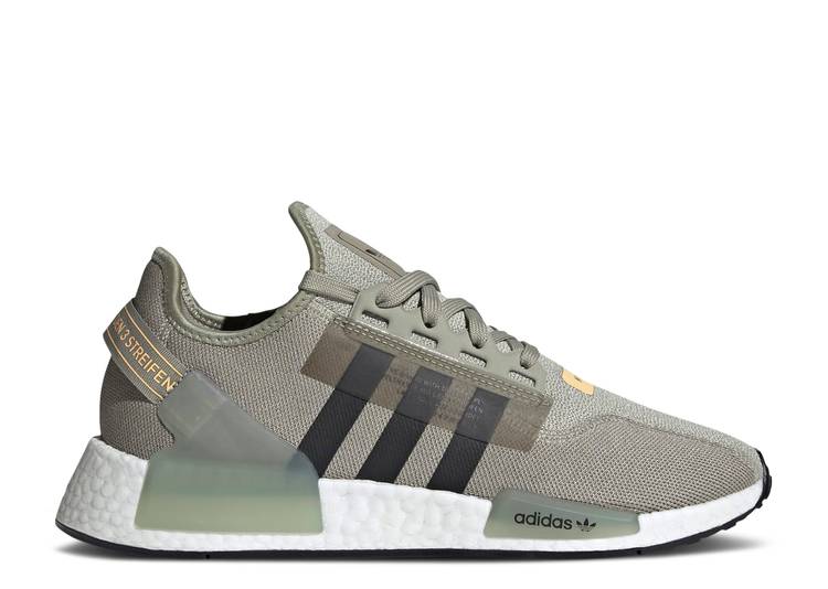 【 ADIDAS NMD_R1 V2 'FEATHER GREY BLACK' / FEATHER GREY CORE BLACK CLOUD 】 アディダス 灰色 グレー コア 黒色 ブラック スニーカー メンズ｜スニケス