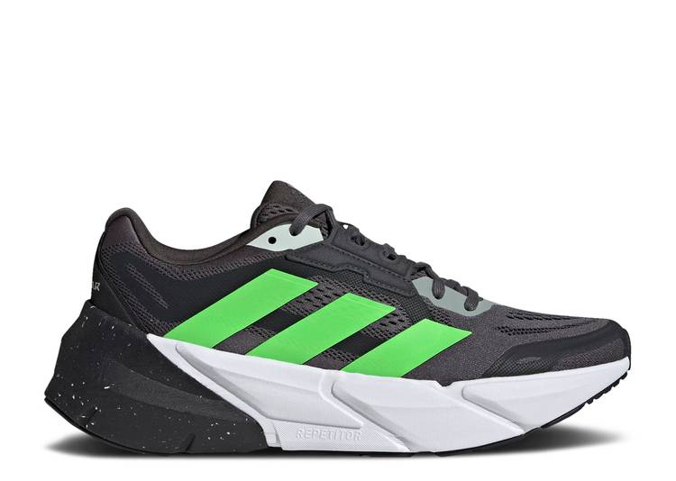 【 ADIDAS ADISTAR \u0027GREY SOLAR GREEN\u0027 / GREY FIVE SOLAR GREEN LINEN 】 アディダス 薄墨色 薄墨色 緑 緑であること スニーカー メンズ
