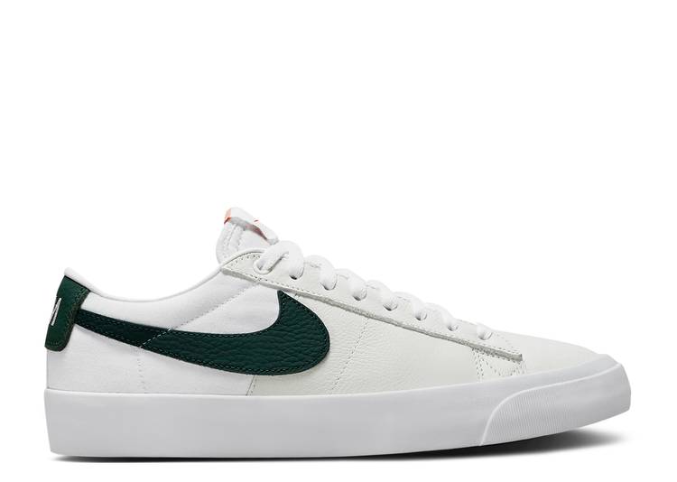 【 NIKE ZOOM BLAZER LOW PRO GT SB ORANGE LABEL / WHITE WHITE PRO GREEN PRO GREEN 】 ズーム ブレイザー プロ エスビー 白色 ホワイト 緑 グリーン スニーカー メンズ ナイキ