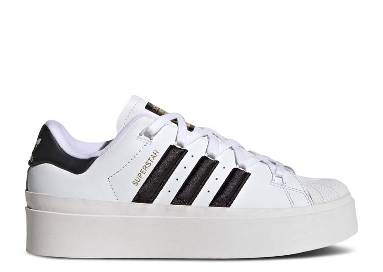 【 ADIDAS WMNS SUPERSTAR BONEGA 'WHITE BLACK GOLD METALLIC' / CLOUD WHITE CORE BLACK GOLD 】 アディダス スーパースター 黒色 ブラック ゴールド 白色 ホワイト コア スニーカー レディース