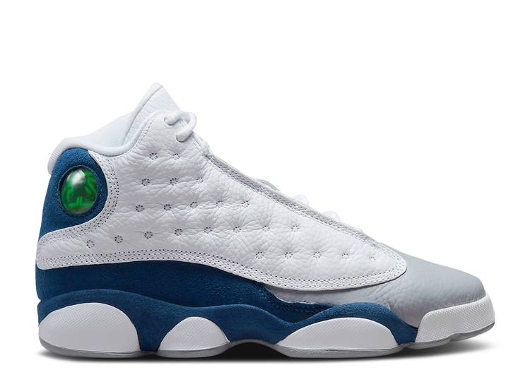 【 AIR JORDAN JORDAN 13 RETRO GS 'FRENCH BLUE' / WHITE FRENCH BLUE LIGHT STEEL 】 ナイキ サーティーン 白色 ホワイト 青色 ブルー 銀色 スチール エアジョーダン ジュニア キッズ ベビー マタニティ スニーカ|スニケス