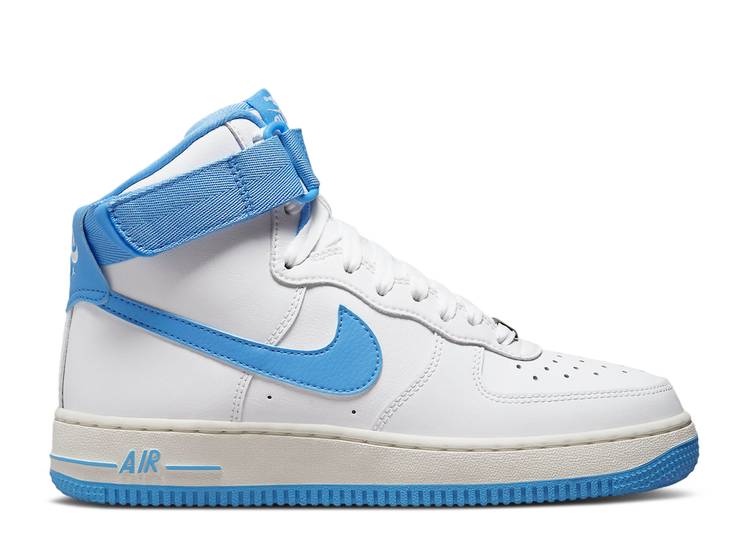【 NIKE WMNS AIR FORCE 1 HIGH \u0027WHITE UNIVERSITY BLUE\u0027 / WHITE UNIVERSITY BLUE SAIL 】 ご機嫌 白いこと 白いこと 青味 青味 空軍 スニーカー レディース ナイキ