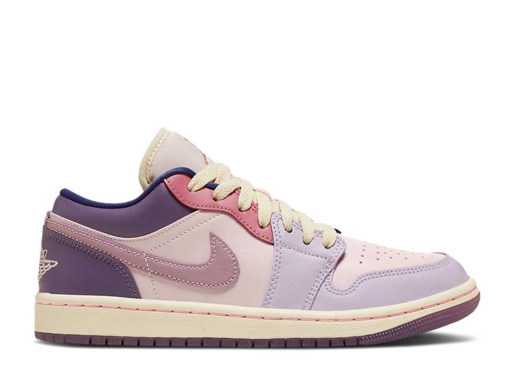 【 AIR JORDAN WMNS JORDAN 1 LOW \u0027PASTEL PLUM\u0027 / LIGHT SOFT PINK PLUM FOG 】 ナイキ さくら色 エアジョーダン スニーカー レディース