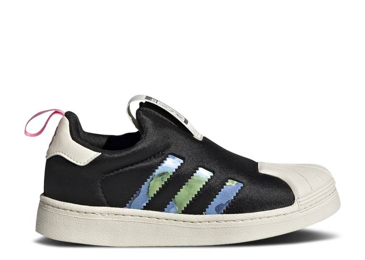 【 ADIDAS ANDRé SARAIVA X SUPERSTAR 360 J 'EARTH' / CORE BLACK CREAM WHITE CORE 】 アディダス スーパースター コア 黒色 ブラック クリーム 白色 ホワイト ジュニア キッズ ベビー マタニティ スニーカー|スニケス