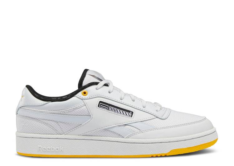 【 REEBOK JURASSIC WORLD X CLUB C REVENGE \u0027BIOSYN GENETICS\u0027 / SPIRIT WHITE SILVER METALLIC 】 リーボック 野球クラブ 白いこと 白いこと しろがね色 しろがね色 スニーカー メンズ