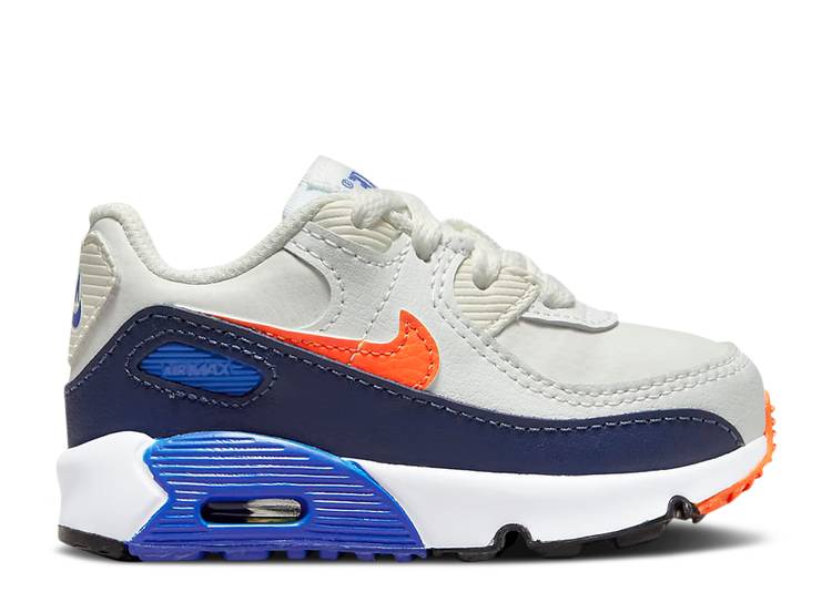【 NIKE AIR MAX 90 LEATHER TD WHITE MIDNIGHT NAVY / SUMMIT WHITE MIDNIGHT NAVY GAME 】 マックス レザー 白色 ホワイト 紺色 ネイビー ゲーム エアマックス ベビー ナイキ