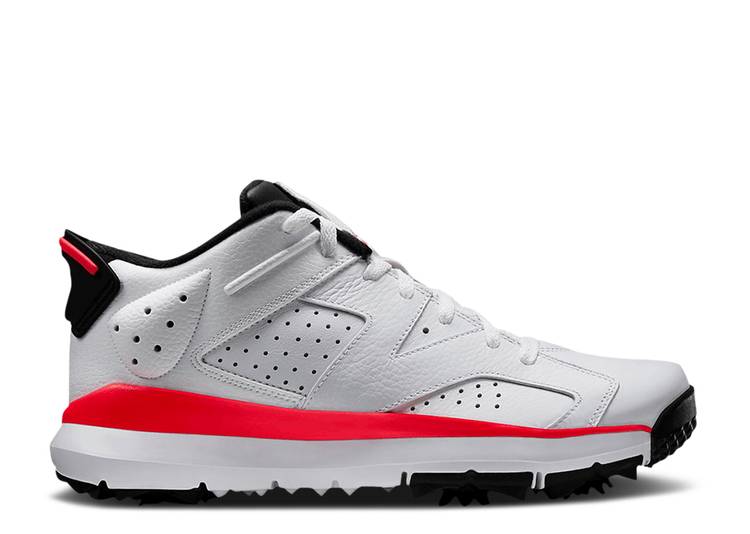 【 AIR JORDAN JORDAN 6 RETRO LOW GOLF 'INFRARED' / WHITE BLACK INFRARED 23 】 ナイキ ゴルフ 白色 ホワイト 黒色 ブラック エアジョーダン スニーカー メンズ|スニケス