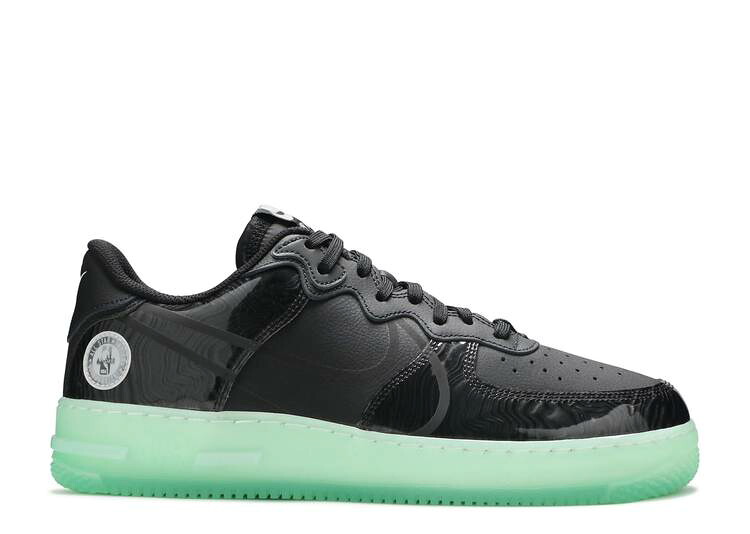 【 NIKE AIR FORCE 1 REACT LV8 'ALL STAR 2021' / BLACK BLACK BARELY GREEN 】 リアクト 黒色 ブラック 緑 グリーン エアフォース スニーカー メンズ ナイキ