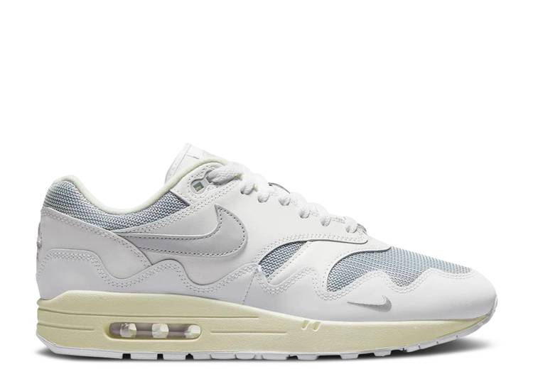 【 NIKE PATTA X AIR MAX 1 \u0027WHITE\u0027 / WHITE PURE PLATINUM METALLIC 】 マックス 白いこと 白いこと 純然たる プラチナム エア湖マックス スニーカー メンズ ナイキ スニーカー-メンズ靴-靴