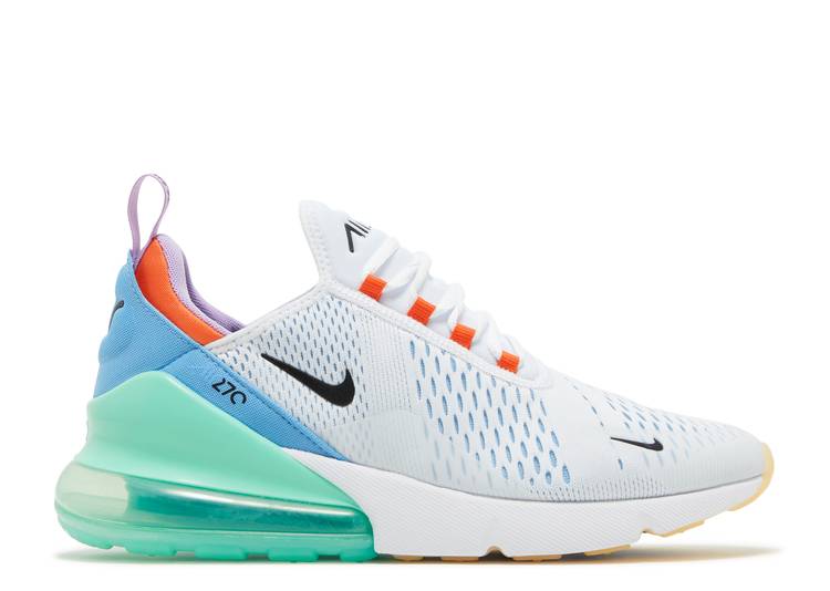 【 NIKE AIR MAX 270 \u0027101\u0027 / WHITE SAFETY ORANGE GREEN GLOW 】 マックス 白いこと 白いこと 橙 オレンジ色 緑 緑であること 大気圏マックス スニーカー メンズ ナイキ