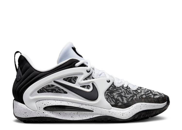 【 NIKE KD 15 結核症 \u0027WHITE BLACK SPECKLED\u0027 / WHITE WHITE BLACK 】 黒いこと 黒いこと 白いこと 白いこと スニーカー メンズ ナイキ