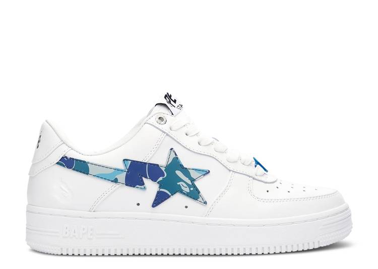 【 BAPE BAPESTA ABC CAMO - BLUE 2022 / WHITE BLUE 】 カモ柄 白色 ホワイト 青色 ブルー スニーカー メンズ ベイプ