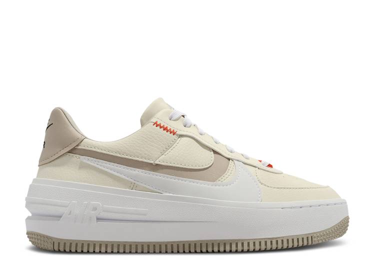 【 NIKE WMNS AIR FORCE 1 PLT.AF.ORM \u0027COCONUT MILK\u0027 / COCONUT MILK RATTAN WHITE 】 白いこと 白いこと 空軍 スニーカー レディース ナイキ