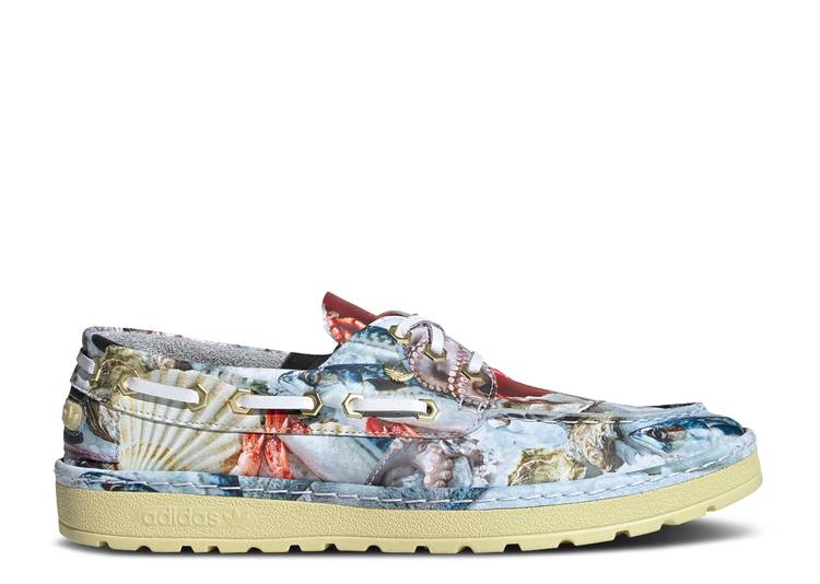 【 ADIDAS SAINT FLORENT \u0027SEAFOOD\u0027 / CLOUD WHITE CLOUD WHITE GOLD 】 アディダス 白いこと 白いこと ゴールド スニーカー メンズ