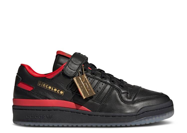 【 ADIDAS CIRCOLOCO X FORUM LOW \u0027COMMUNITY AND INCLUSIVITY\u0027 / CORE BLACK CORE BLACK VIVID RED 】 アディダス 討論会 中核グループ 黒いこと 黒いこと 赤 赤いこと スニーカー メンズ