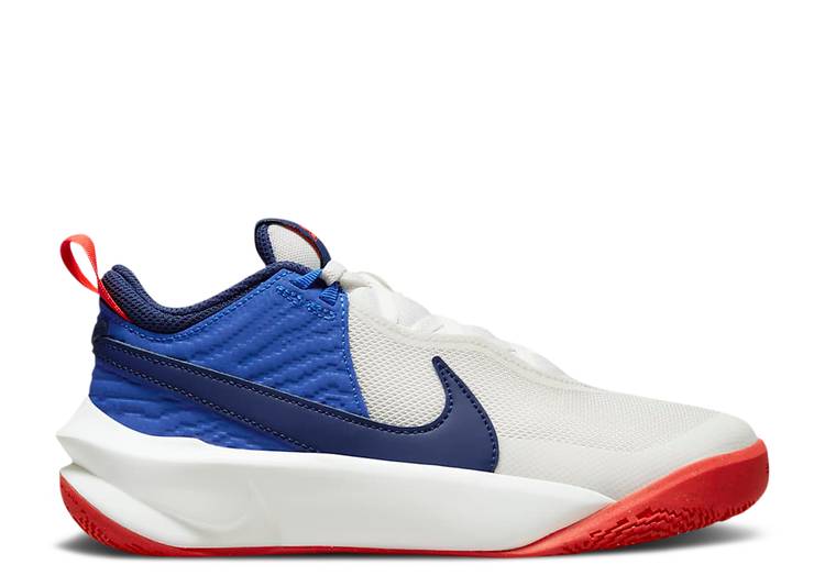 【 NIKE TEAM HUSTLE D10 GS WHITE GAME ROYAL / SUMMIT WHITE GAME ROYAL BRIGHT 】 チーム ゲーム 白色 ホワイト ゲームロイヤル 青 ブルー ブルー ジュニア キッズ ベビー マタニティ スニーカー ナイキ