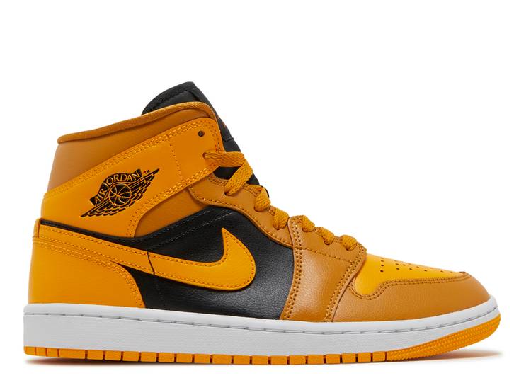 【 AIR JORDAN WMNS JORDAN 1 MID 'CHUTNEY' / CHUTNEY BLACK WHITE TAXI 】 ナイキ ミッド 黒色 ブラック 白色 ホワイト エアジョーダン スニーカー レディース