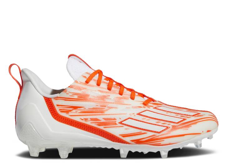 【 ADIDAS ADIZERO CLEATS WHITE TEAM ORANGE / CLOUD WHITE TEAM ORANGE CLOUD 】 アディダス アディゼロ クリーツ スパイク チーム 白色 ホワイト 橙 オレンジ スニーカー メンズ
