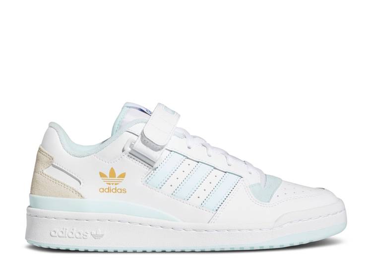 【 ADIDAS FORUM LOW 'WHITE ALMOST BLUE' / CLOUD WHITE ALMOST BLUE CHALK 】 アディダス フォーラム 白色 ホワイト 青色 ブルー スニーカー メンズ｜スニケス