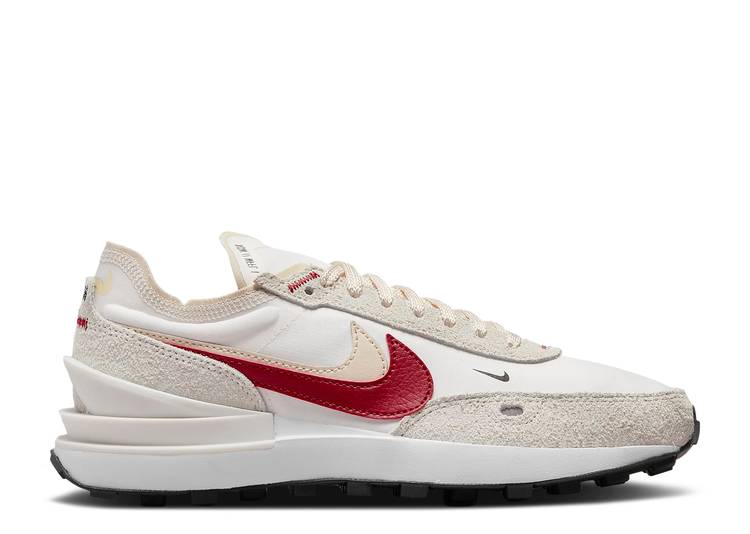 【 NIKE WMNS WAFFLE ONE SE \u0027SAIL GYM RED\u0027 / SAIL PEARL WHITE BLACK GYM RED 】 ワップル パール 白いこと 白いこと 黒いこと 黒いこと 赤 赤いこと スニーカー レディース ナイキ