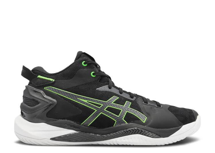 【 ASICS GEL BURST 26 BLACK GREEN GECKO / BLACK GREEN GECKO 】 バースト 緑 グリーン 黒色 ブラック スニーカー メンズ アシックス