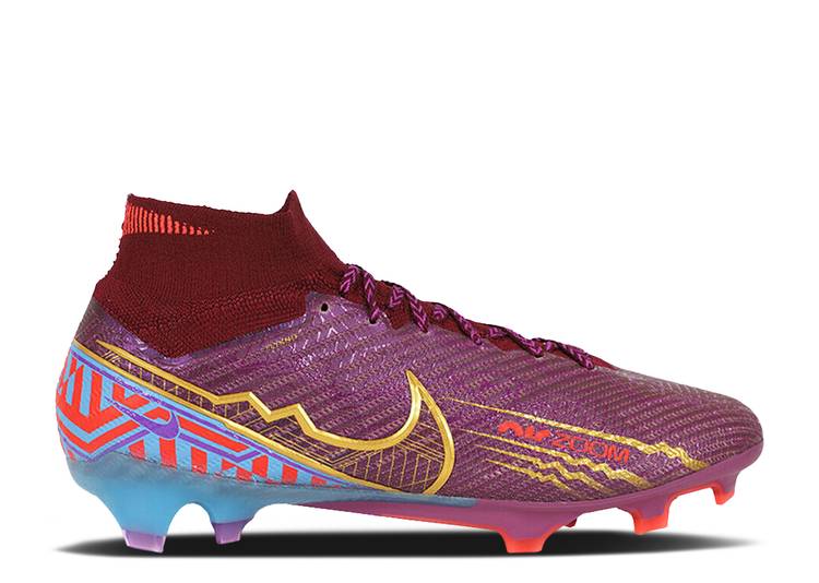 【 NIKE KYLIAN MBAPP・・ X ZOOM MERCURIAL SUPERFLY 9 ELITE FG \u0027DARK BEETROOT\u0027 / DARK BEETROOT UNIVERSITY BLUE 】 望遠レンズ エリート 青味 青味 スニーカー メンズ ナイキ