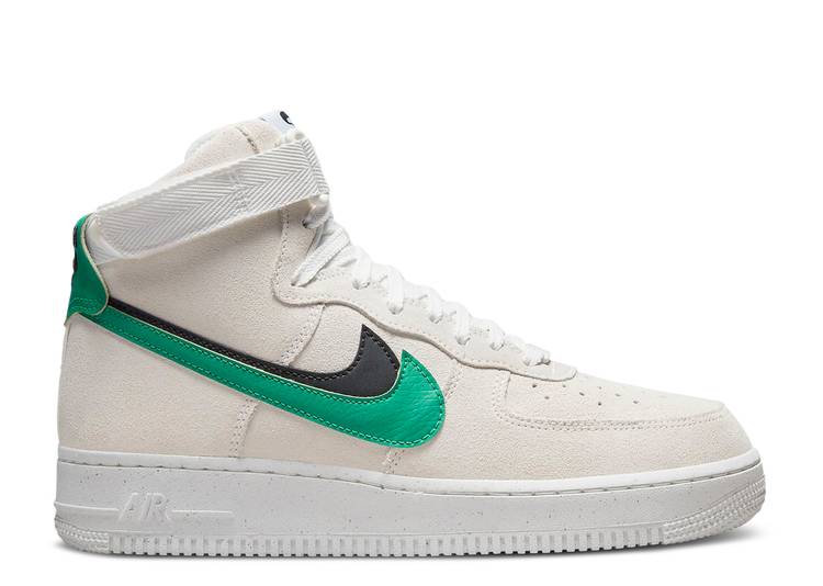 【 NIKE WMNS AIR FORCE 1 HIGH SE \u002782 - NEPTUNE GREEN\u0027 / SUMMIT WHITE BLACK SESAME 】 ご機嫌 白いこと 白いこと 黒いこと 黒いこと 空軍 スニーカー レディース ナイキ