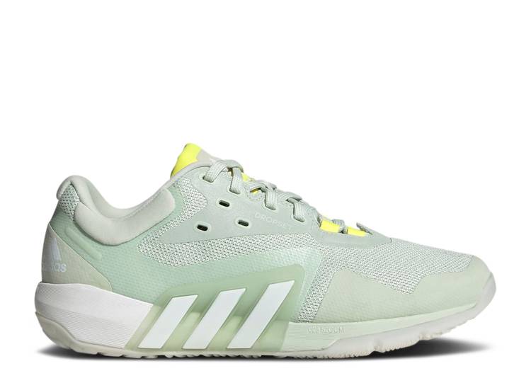 【 ADIDAS WMNS DROPSET 'LINEN GREEN BEAM YELLOW' / LINEN GREEN CLOUD WHITE BEAM 】 アディダス 緑 グリーン 白色 ホワイト スニーカー レディース