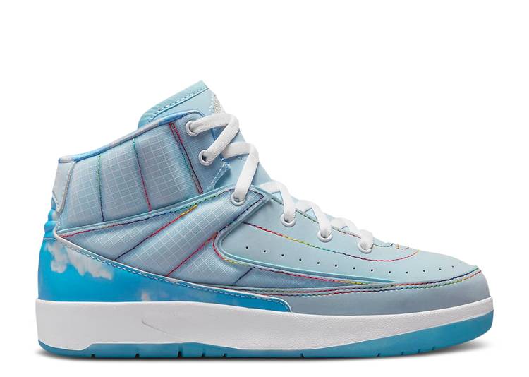 【 AIR JORDAN J. BALVIN X JORDAN 2 RETRO PS / CELESTINE BLUE MULTI COLOR WHITE 】 ナイキ 青色 ブルー 白色 ホワイト エアジョーダン ジュニア キッズ ベビー マタニティ スニーカー