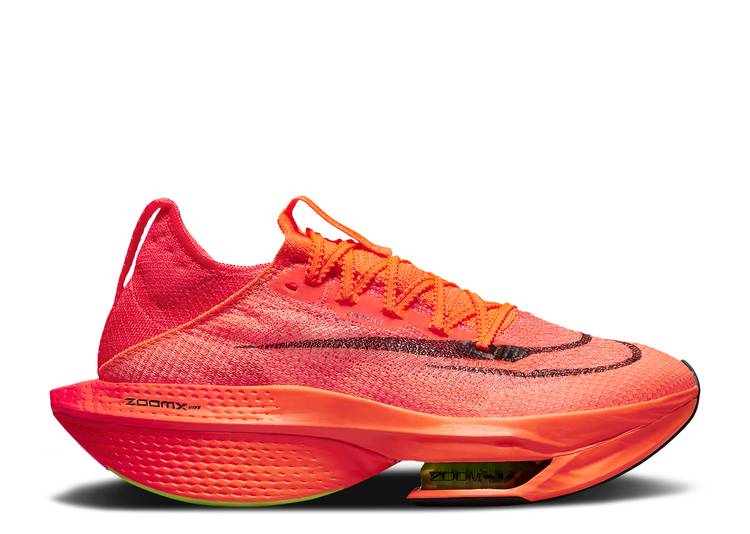 【 NIKE WMNS AIR ZOOM ALPHAFLY NEXT% 2 \u0027TOTAL ORANGE\u0027 / TOTAL ORANGE BRIGHT CRIMSON 】 望遠レンズ 橙 オレンジ色 クリムゾン スニーカー レディース ナイキ