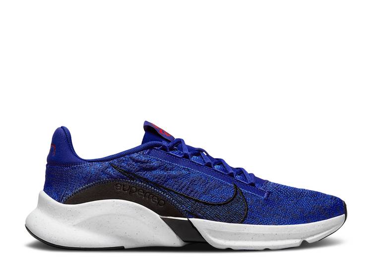 【 NIKE SUPERREP GO 3 NEXT NATURE FLYKNIT 'OLD ROYAL WHITE' / OLD ROYAL RACER BLUE BLACK WHITE 】 フライニット 青色 ブルー 黒色 ブラック 白色 ホワイト スニーカー メンズ ナイキ