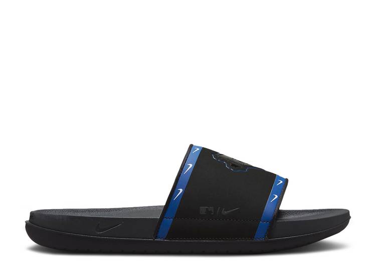 【 NIKE MLB X OFFCOURT SLIDE 'TORONTO BLUE JAYS' / BLACK RUSH BLUE WHITE ANTHRACITE 】 サンダル 青色 ブルー 黒色 ブラック ラッシュ 白色 ホワイト 'トロント ブルージェイズ' スニーカー メンズ ナイキ