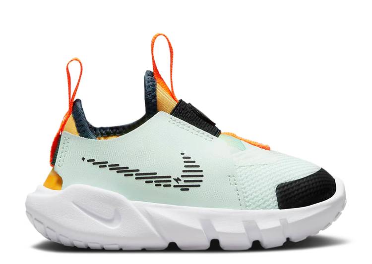 【 NIKE FLEX RUNNER 2 TD 'BARELY GREEN LASER ORANGE' / BARELY GREEN WHITE LASER ORANGE 】 緑 グリーン レーザー 白色 ホワイト 橙 オレンジ ベビー ナイキ｜スニケス