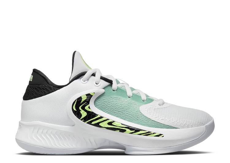 【 NIKE ZOOM FREAK 4 GS 'GREEK COASTLINE' / WHITE BLACK BARELY VOLT WHITE 】 ズーム 白色 ホワイト 黒色 ブラック ズームフリーク ジュニア キッズ ベビー マタニティ スニーカー ナイキ