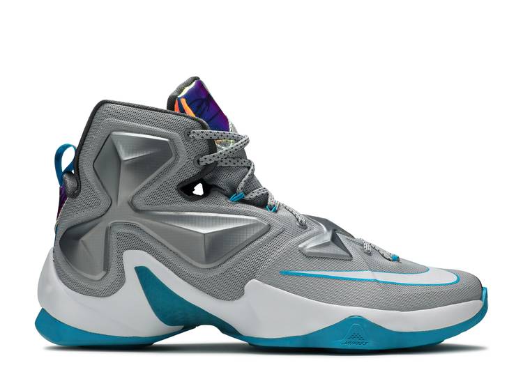 【 NIKE LEBRON 13 'HOLOGRAM' / WOLF GREY WHITE BLUE LAGOON DARK 】 レブロン サーティーン 灰色 グレー 白色 ホワイト 青色 ブルー スニーカー メンズ ナイキ|スニケス