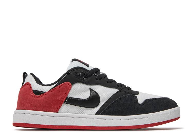 【 NIKE ALLEYOOP SB WHITE UNIVERSITY RED / WHITE BLACK UNIVERSITY RED WHITE 】 エスビー 白色 ホワイト 黒色 ブラック 赤 レッド スニーカー メンズ ナイキ
