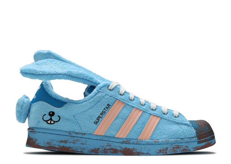 【 ADIDAS MELTING SADNESS X SUPERSTAR BUNNY / JOY BLUE GLOW PINK CRAFT BLUE 】 アディダス スーパースター 青色 ブルー ピンク スニーカー メンズ