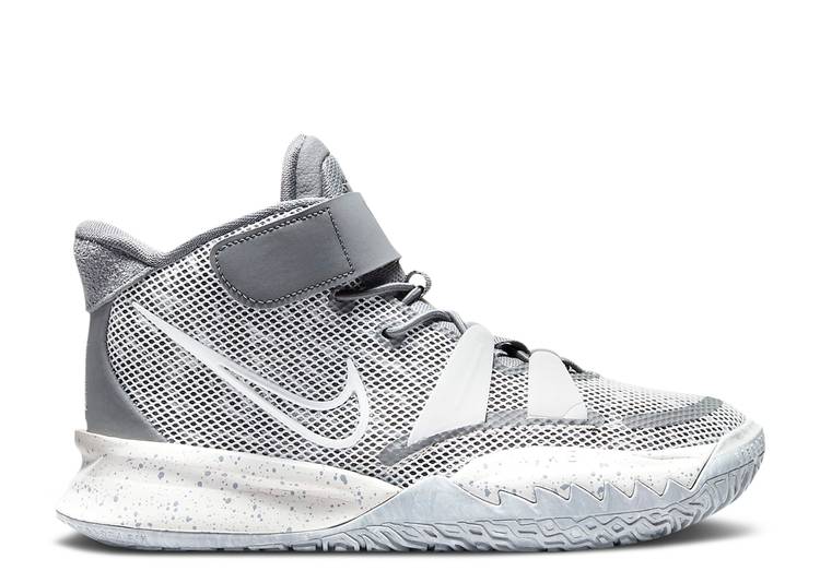 NIKE KYRIE 7 GS ´RINGS´ / WHITE BLACK GREY FOG METALLIC GOLD