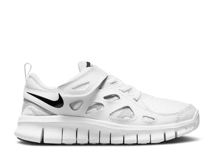 スニーカー ナイキ Nike フリー ラン 白色 ホワイト 灰色 グレー 黒色 ブラック White Black ジュニア キッズ Nike Free Run 2 Ps White Wolf Grey Black スニケス