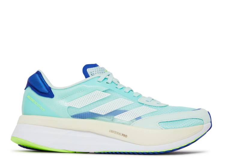 【 ADIDAS WMNS ADIZERO BOSTON 10 'HALO MINT' / HALO MINT CLOUD WHITE SONIC INK 】 アディダス アディゼロ ボストン 白色 ホワイト スニーカー レディース