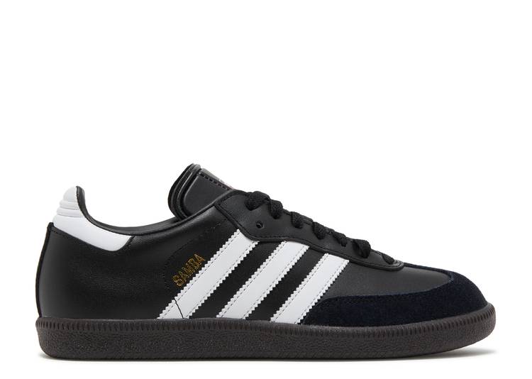 【 ADIDAS SAMBA LEATHER 'CORE BLACK' / BLACK FOOTWEAR WHITE 】 アディダス サンバ レザー 黒色 ブラック 白色 ホワイト スニーカー メンズ