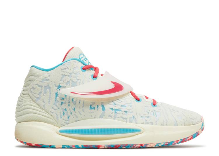 【 NIKE KD 14 \u0027EYBL MSCO\u0027 PE / CASHMERE MULTI COLOR WHITE 】 白いこと 白いこと スニーカー メンズ ナイキ
