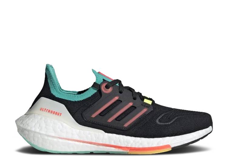 【 ADIDAS ULTRABOOST 22 J 'BLACK TURBO MINT' / CORE BLACK TURBO MINT RUSH 】 アディダス ターボ コア 黒色 ブラック ラッシュ ジュニア キッズ ベビー マタニティ スニーカー|スニケス