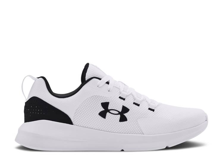 【 UNDER ARMOUR ESSENTIAL 'WHITE BLACK' / WHITE BLACK 】 白色 ホワイト 黒色 ブラック アンダーアーマー スニーカー メンズ|スニケス